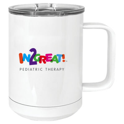 Sublimatable Polar Camel 15 oz. White Vacuum Insulated Mug w/Slider Lid Thumbnail