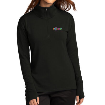 Women's Fleece Moisture Wicking 1/4 Zip with Embroidered Logo Thumbnail