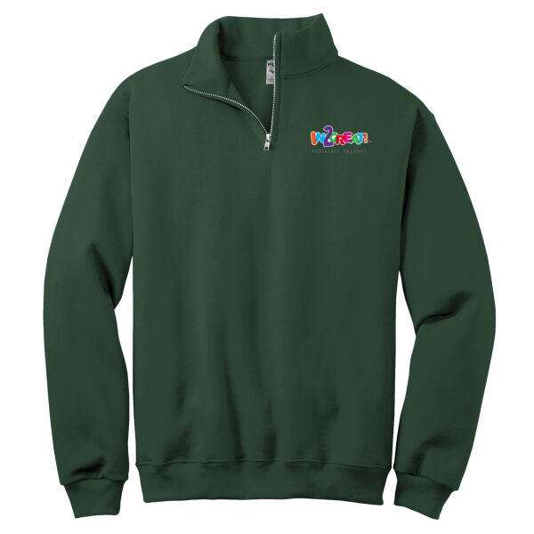 Unisex 1/4 Zip Cadet Collar Sweatshirt Thumbnail